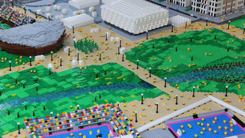 Illustration for article titled This Lego Olympic Park Is Just Like the Real Thing